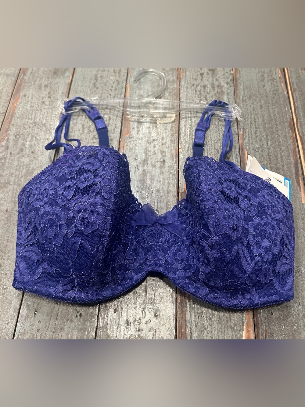 NWT B.tempt’d Wacoal Ciao Bella Balconette Lace Bra Purple 32DDD